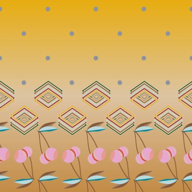 Şirin kiraz seamless modeli. Vektör çizim.