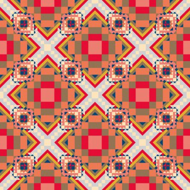 Geometrik etnik desen sorunsuz tasarım arka plan veya duvar kağıdı için