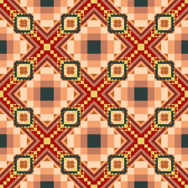 Geometrik etnik desen sorunsuz tasarım arka plan veya duvar kağıdı için