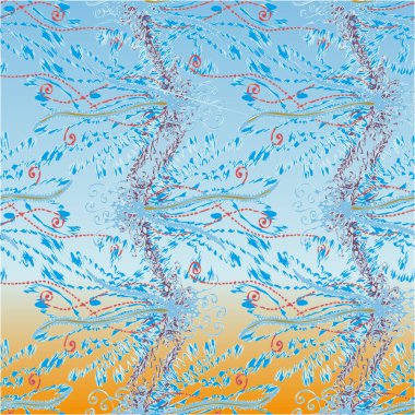 soyut çiçek deseni, vektör illüstrasyonu