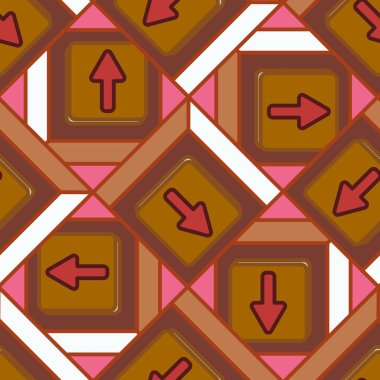 Kot düğmeleri Dikişsiz desen vektör çizim ile 