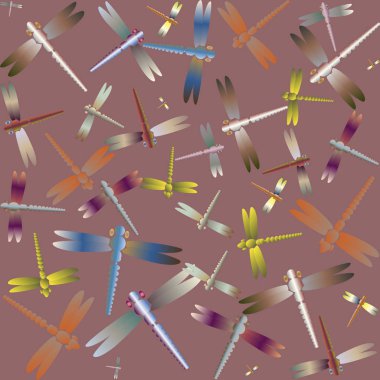 Yusufçuk seamless modeli. Vektör çizimler.