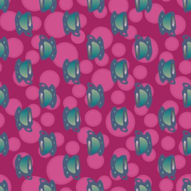 Bardak kahve veya çay arka plan seamless modeli üzerinde noktalı.