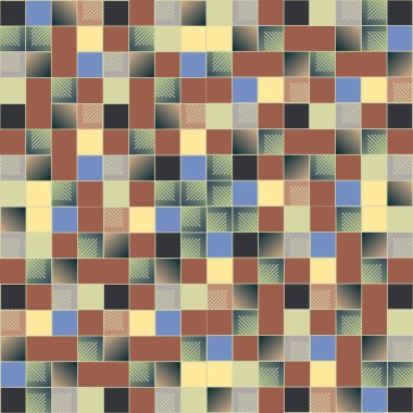 renkli grafik küpleri ve kareler duvar kağıdı, sorunsuz tasarlamak vektör çizim 