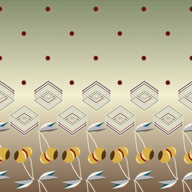 Şirin kiraz seamless modeli. Vektör çizim.