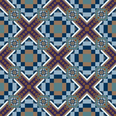 Geometrik etnik desen sorunsuz tasarım arka plan veya duvar kağıdı için