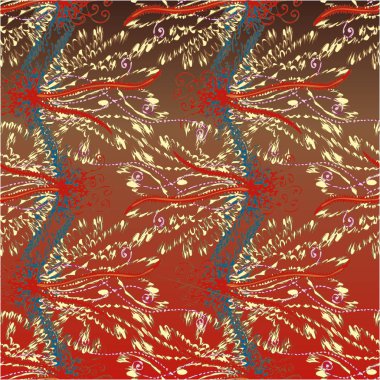 soyut çiçek deseni, vektör illüstrasyonu