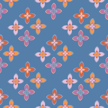  soyut çiçek geometrik Dikişsiz desen arka planı için