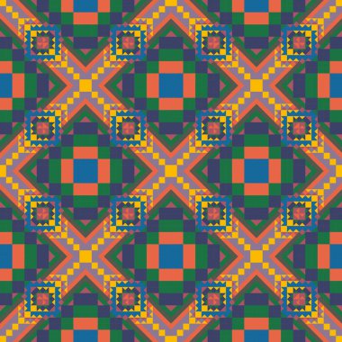 Geometrik etnik desen sorunsuz tasarım arka plan veya duvar kağıdı için