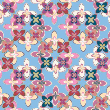  soyut çiçek geometrik Dikişsiz desen arka planı için