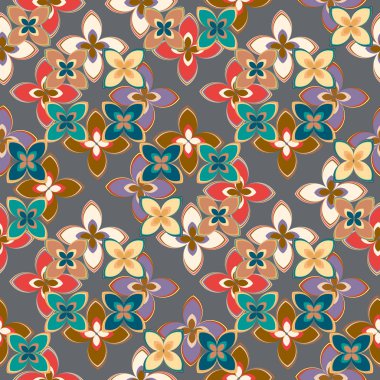  soyut çiçek geometrik Dikişsiz desen arka planı için