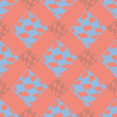 Soyut renkli geometrik Dikişsiz kareli desen arka planı için.