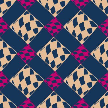 Soyut renkli geometrik Dikişsiz kareli desen arka planı için.