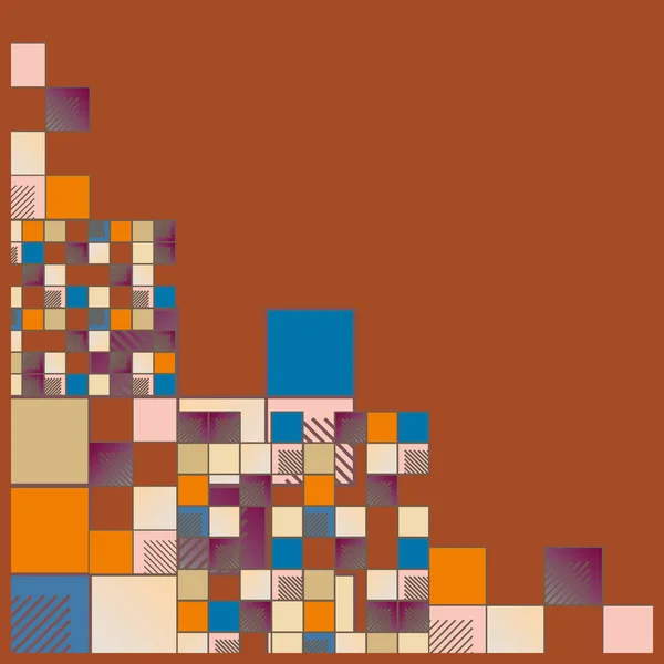 Illustration Vectorielle Cubes Carrés Fond — Image vectorielle