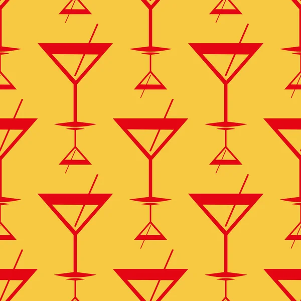 Tropische Cocktails Muster Bunte Nahtlose Vektorillustration — Stockvektor