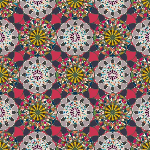 Abstrato Colorido Caleidoscópico Mosaico Mandala Fundo — Vetor de Stock