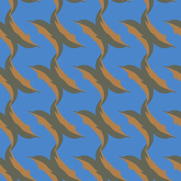 Dekorativní Barevný Vzor Bezešvé Roztomilý Delfíny — Stockový vektor