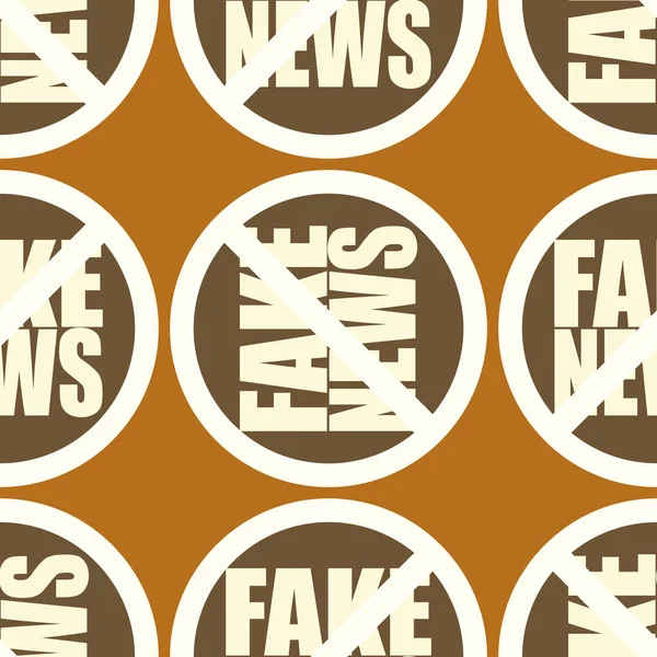 Modello Concettuale Senza Cuciture Con Logo Fake News Problemi Globali — Vettoriale Stock