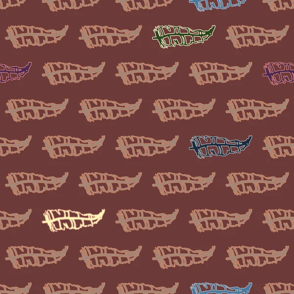 Memphis tarzı zemin ağaç yaprakları 