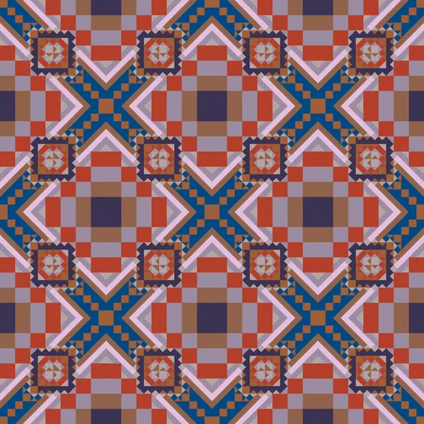 Геометрический Этнический Шаблон Бесшовный Дизайн Фона Обоев — стоковый вектор