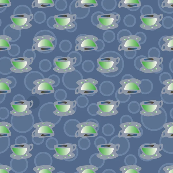 Bardak kahve veya çay arka plan seamless modeli üzerinde noktalı.