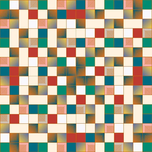 Графічні Кубики Квадрати Фон Безшовна Абстрактна Векторна Ілюстрація — стоковий вектор