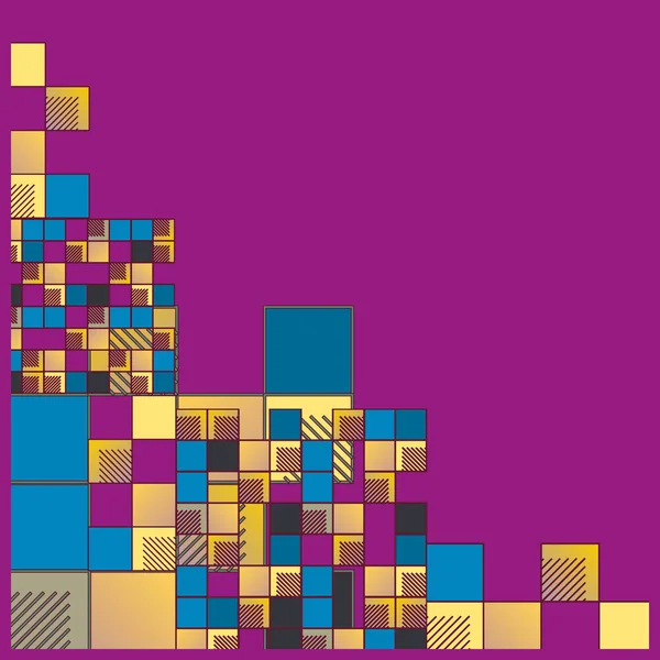 Mosaico Gráfico Ilustración Vectorial Cubos Cuadrados — Vector de stock
