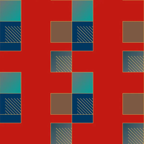 カラフルなシームレスな抽象的なベクトル図を正方形のキューブと壁紙をグラフィック — ストックベクタ