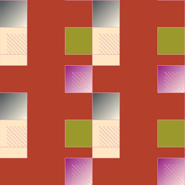 Красочные Графические Кубики Квадраты Обои Бесшовные Абстрактные Векторные Иллюстрации — стоковый вектор