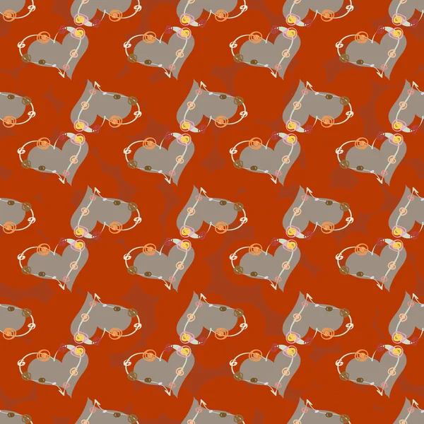 Soyut kalp doodle arka plan için seamless modeli