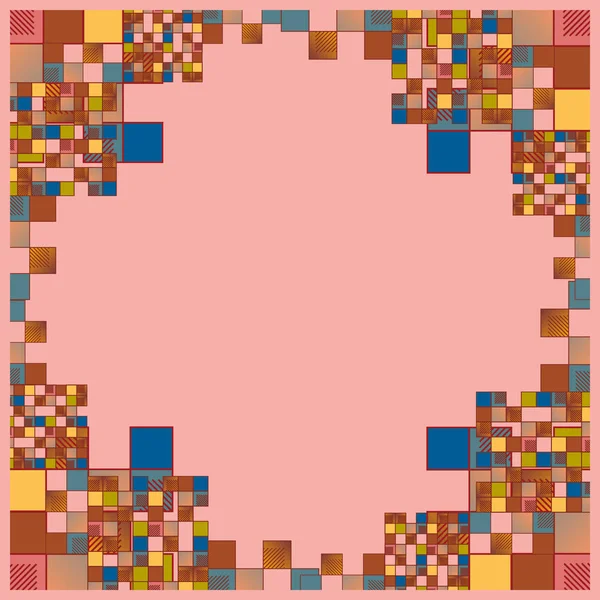 五颜六色的图表立方体和正方形壁纸 无缝抽象向量例证 — 图库矢量图片