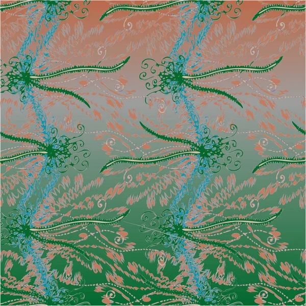 soyut çiçek deseni, vektör illüstrasyonu