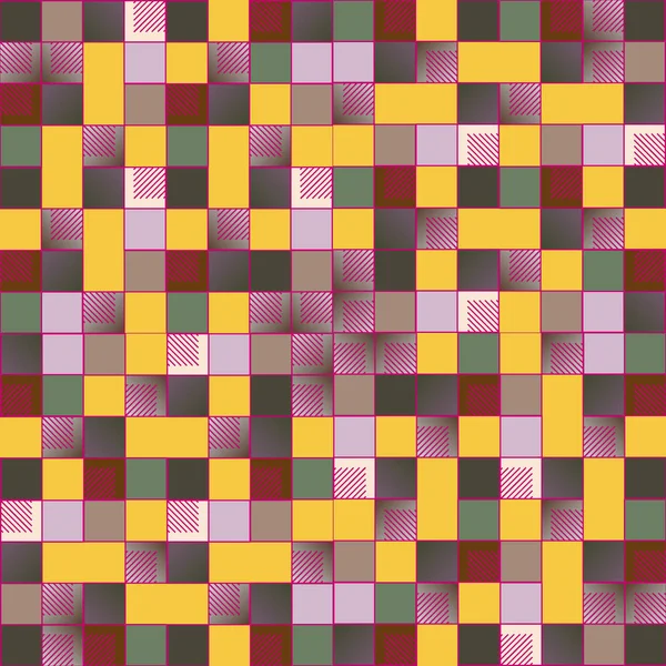 renkli grafik küpleri ve kareler duvar kağıdı, sorunsuz tasarlamak vektör çizim 