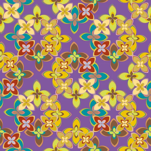 Pola Mulus Geometris Abstrak Floral Untuk Latar Belakang - Stok Vektor