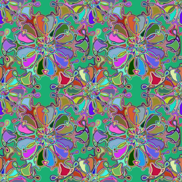 Soyut kaleydoskop renkli Dikişsiz desen arka planı için. 