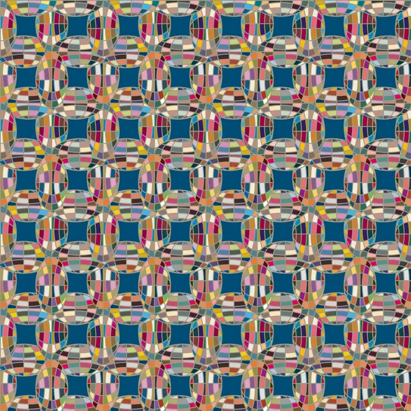 Patrón Caleidoscopio Abstracto Con Globos Mosaico Colores — Vector de stock