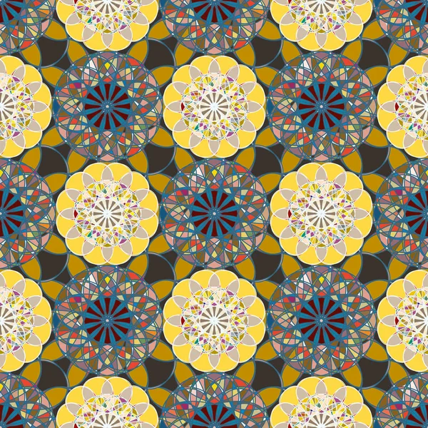 Renkli farklı renk seçenekleri sunan mozaik mandala arka plan