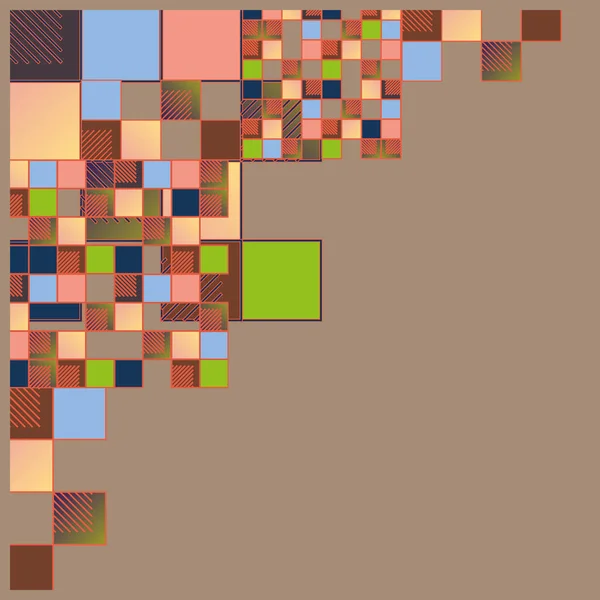 Barevné Abstraktní Grafiky Pixelů Vektorové Ilustrace Kostek Čtverce — Stockový vektor