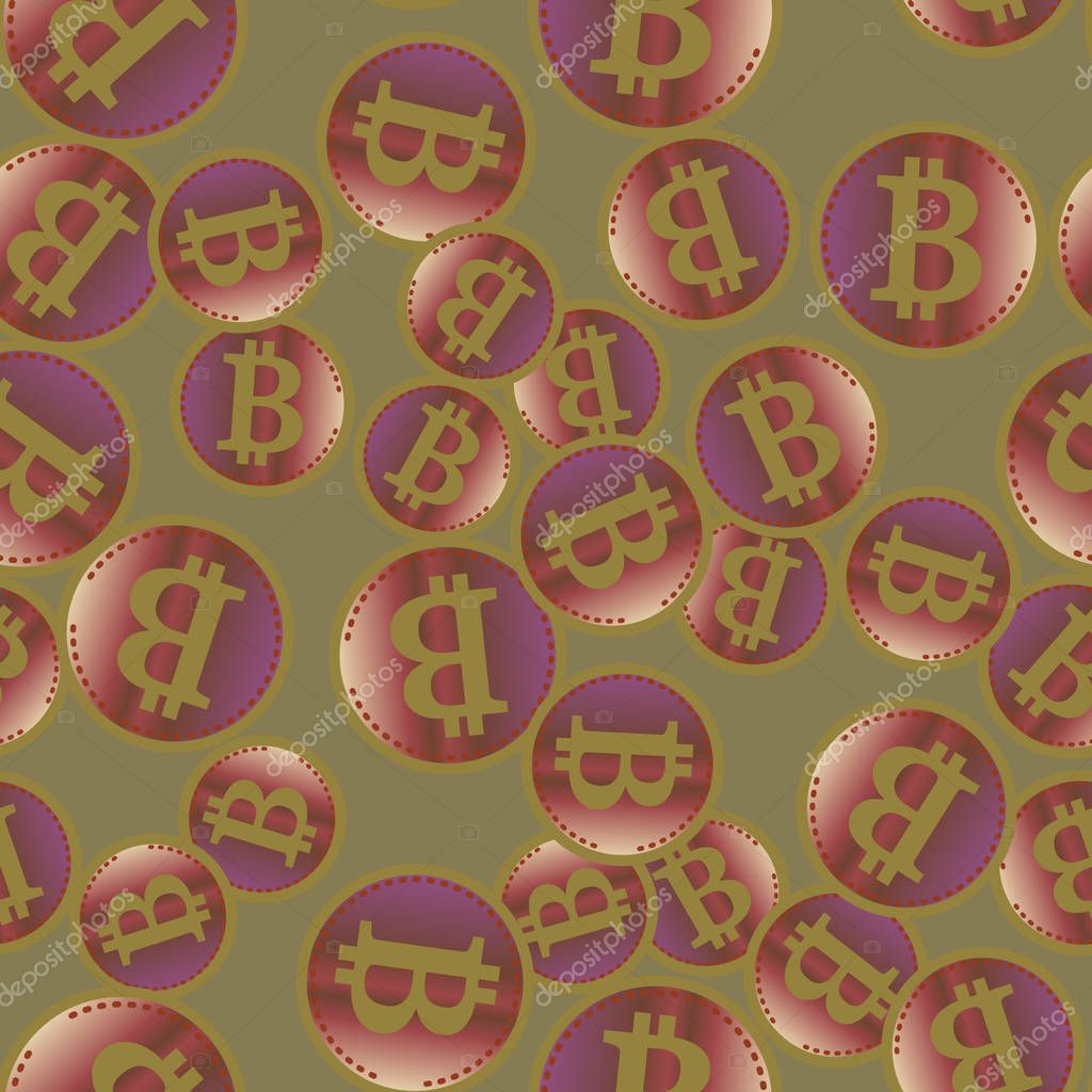 Seamless Patterned Business Backdrop With Bitcoins Money Premium Vector In Adobe Illustrator Ai Ai Format Encapsulated Postscript Eps Eps Format