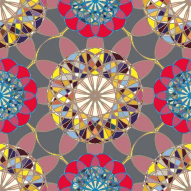  soyut çiçek geometrik Dikişsiz desen arka planı için