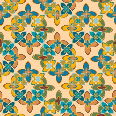  soyut çiçek geometrik Dikişsiz desen arka planı için