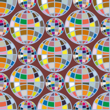 Renkli mozaik küre ile Seamless Modeli