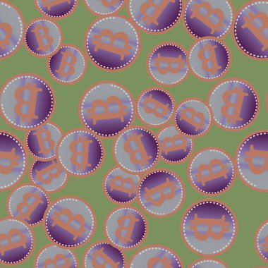 kesintisiz iş zemin bitcoins para ile desenli