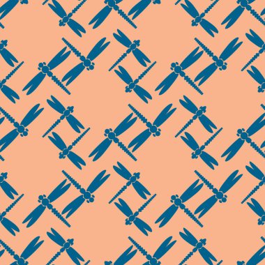 Yusufçuk seamless modeli. Vektör çizimler.