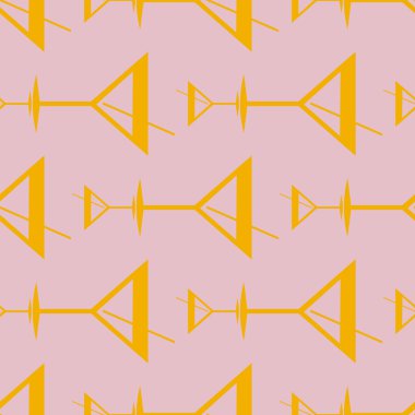 Tropik kokteyller desen, renkli kesintisiz vektör çizim