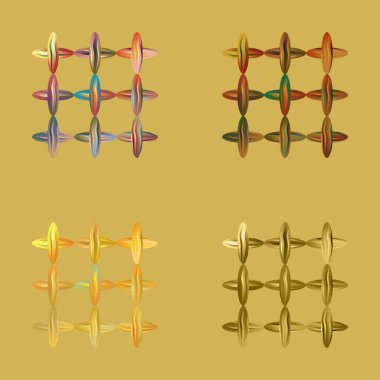 Renkli konu haçlar, vektör çizim arka planı için