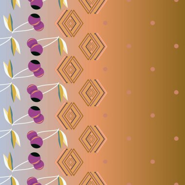 Şirin kiraz seamless modeli. Vektör çizim.