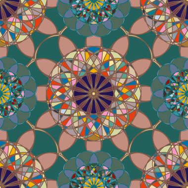  soyut çiçek geometrik Dikişsiz desen arka planı için