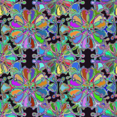 Soyut kaleydoskop renkli Dikişsiz desen arka planı için. 