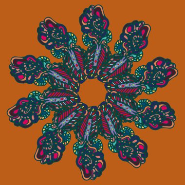 Stil zentangle yeni simetrik mandala doodle ile sanat esin kaynağı oldu. Duvar kağıdı, desen dolgularını, web sayfaları, yüzey dokuları için dekoratif nesne-ebilmek var olmak kullanılmış.